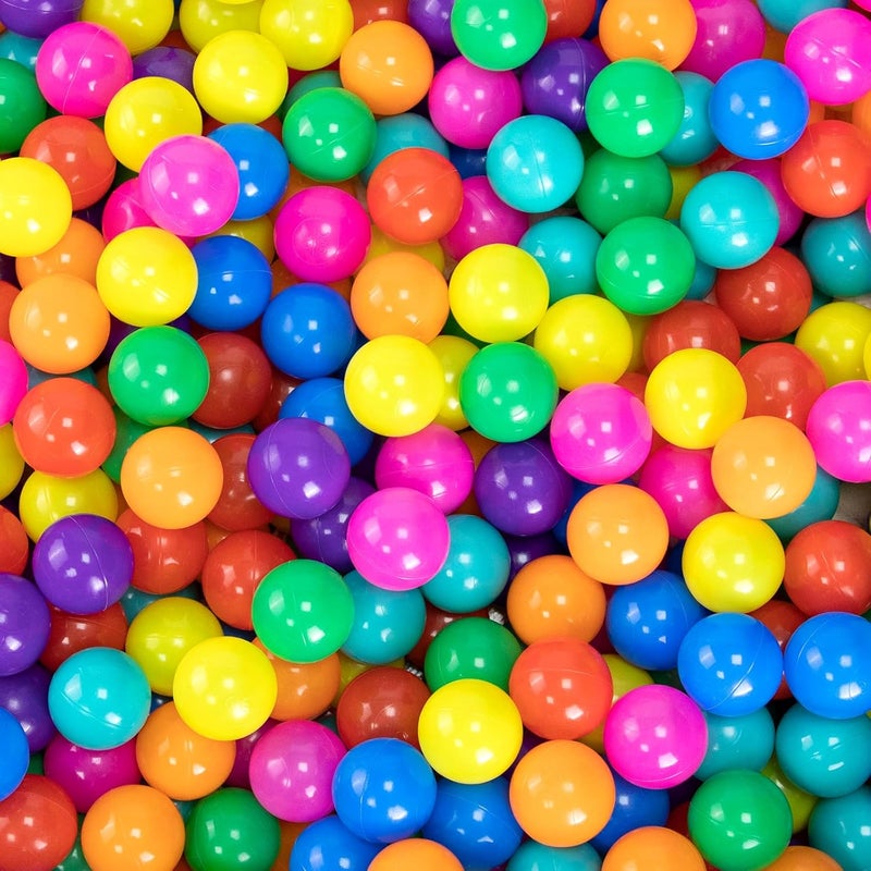 Markdang 170 PCS Ball Pit Balls 2.1-2.2” Free Crush Proof Plastic Ball for Baby and Toddler -8 Bright Colors with Zip Storage Bag,Baby Pool Water Toys,Kiddie Pool - Image 1